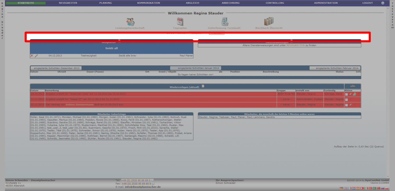 Wichtige System Info gelesen